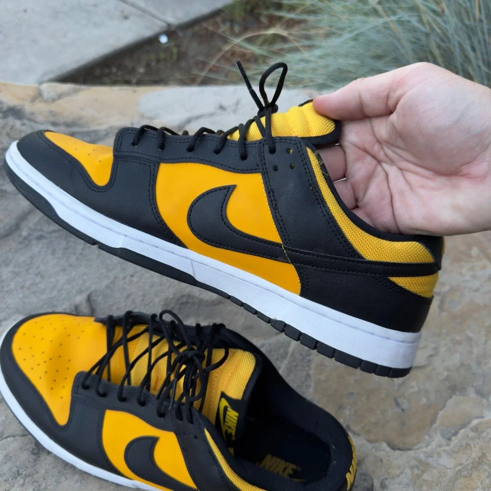 Nike Dunk Low Goldenrod Sneakers Mens 12 Black Yellow